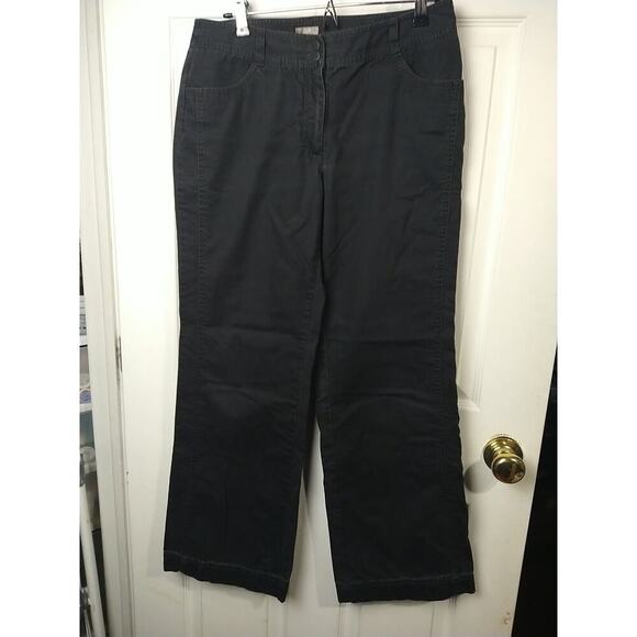 J. Jill 8 Below The Waist Black Wide Leg Ankle Flat Genuine Fit Pants - Picture 1 of 9